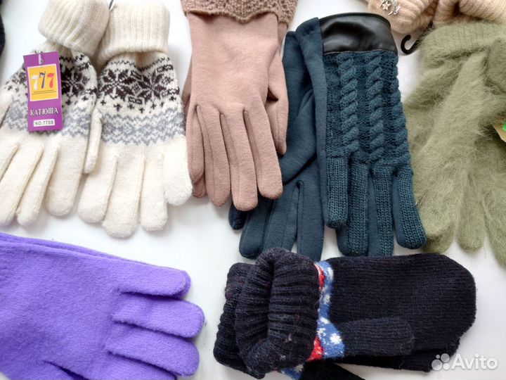 Перчатки женские зимние шерстяные