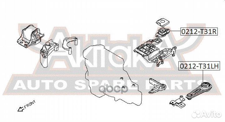 Подушка коробки скоростей (гидравлическая) nissan