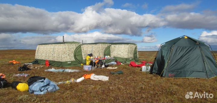 Двухслойная палатка баня. Мобиба мб-552 5,5х2,2м