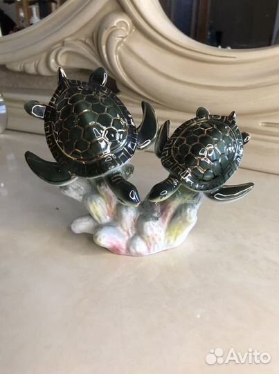 Черепахи фарфор позолота