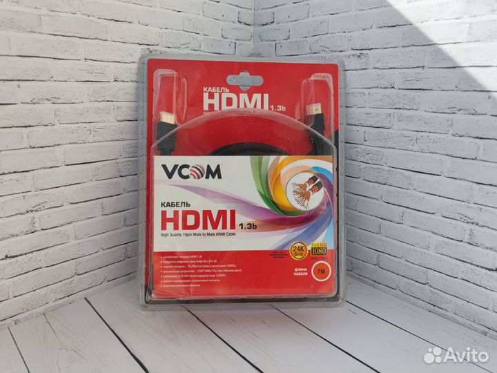 Кабели Vcom Hdmi черный