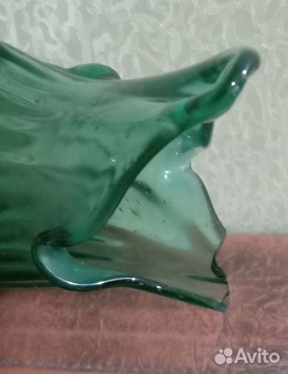 Сувенир «Рыба». Зелёное стекло. 1970 год