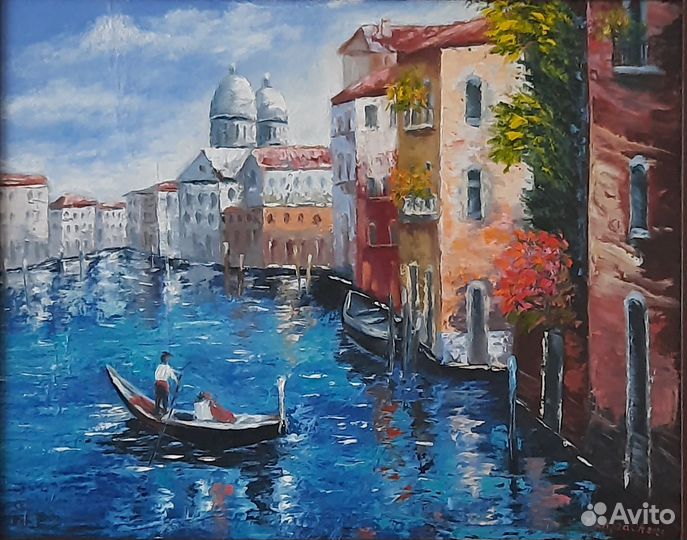 Картина холст масло Венеция ручная работа