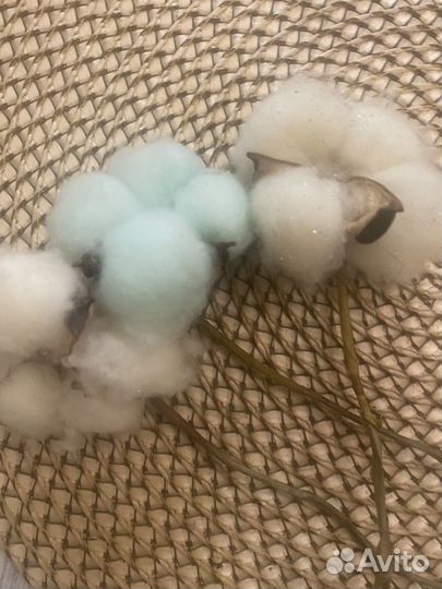 Хлопковые цветы 3 штуки