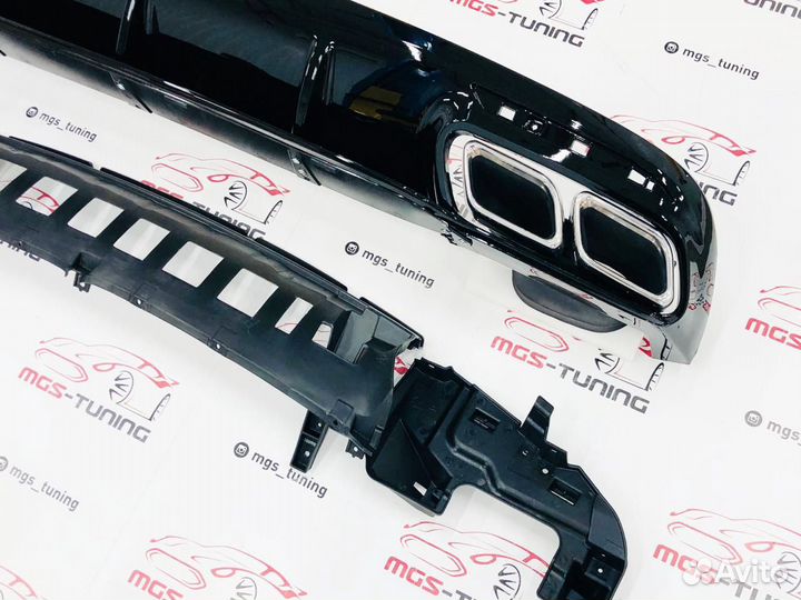 Диффузор + Chrome насадки S-Coupe C217 S63/S65 AMG