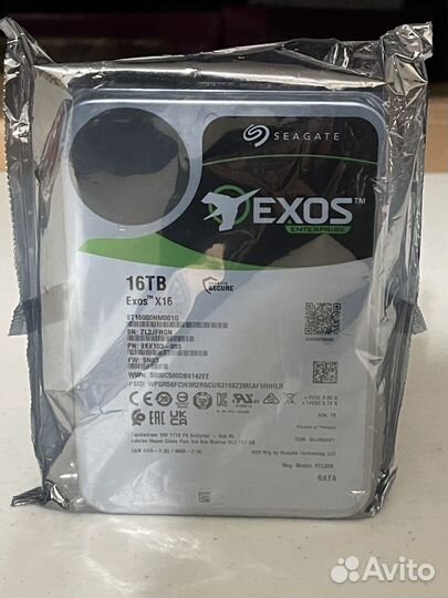 Жесткий диск Seagate Exos X16 16 Тб ST16000NM001G