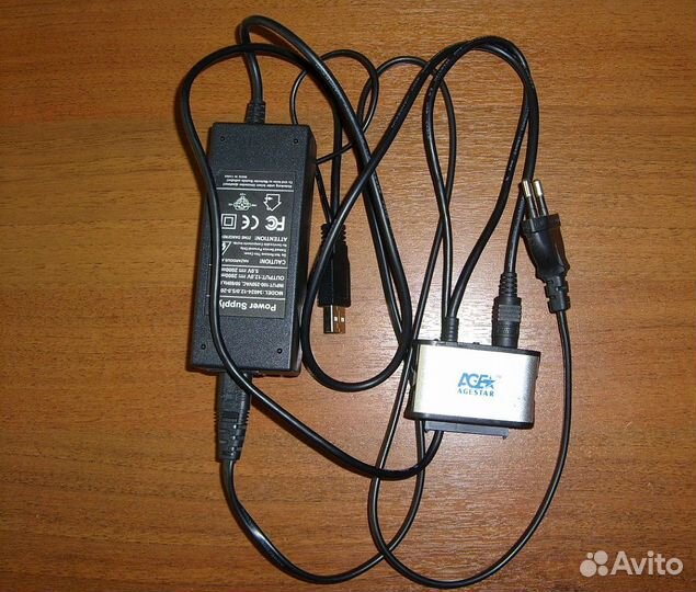 2.5 и 3.5 SATA to USB переходник с блоком питания