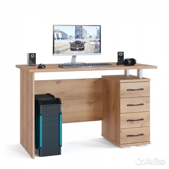 Стол компьютерный Сокол кст-106-1 цвет дуб делано, шхгхв 120х60х75 см, универсальная сборка