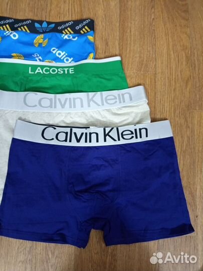 Трусы мужские Calvin Klein, adidas, Lacoste