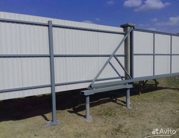 Откатные ворота со склада