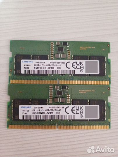 Оперативная память 16 GB Samsung DDR5 5600 2x8