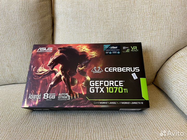 Видеокарта GTX 1070 Ti Asus Cerberus