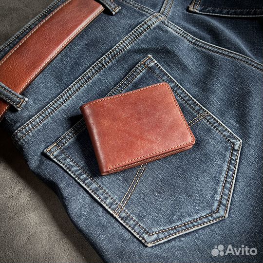 Бумажник мужской кожаный