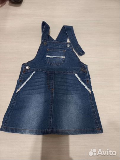 Джинсовый сарафан для девочки 92