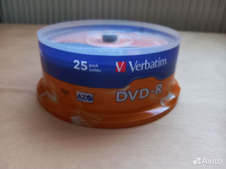 Диск verbatim DVD-R 4,7 GB 16x CB/25