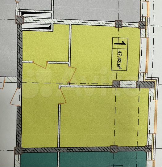 2-к. квартира, 47,4 м², 9/14 эт.