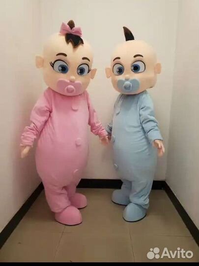 Ростовая кукла. Белый мишка. Панда. Пупсы