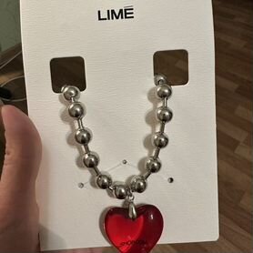 Колье ожерелье с сердцем Lime