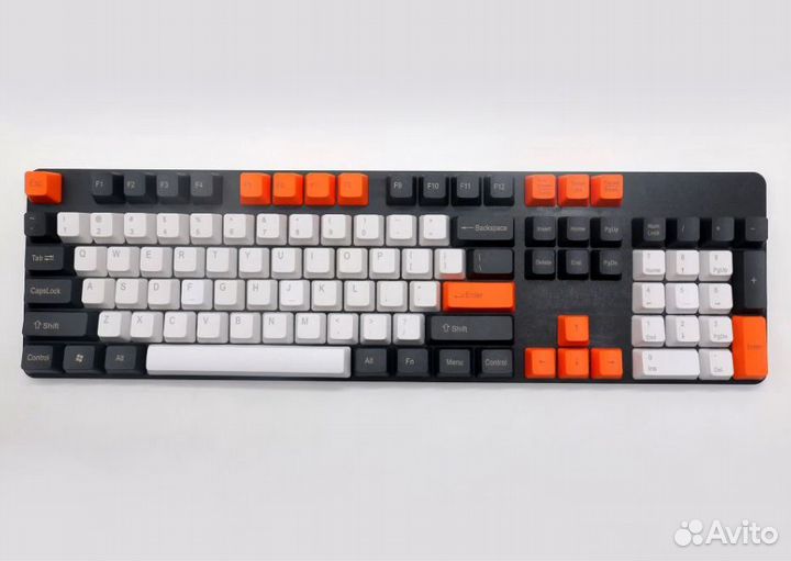 PBT кейкапы для клавиатуры black orange
