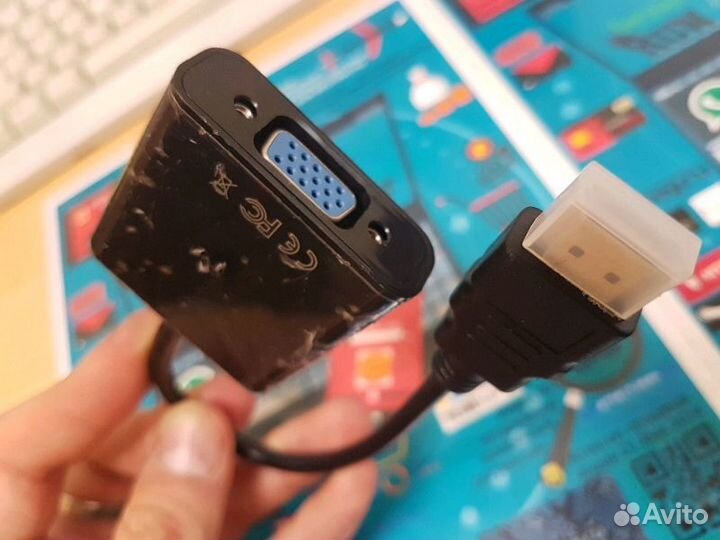 Адаптер hdmi-VGA для видеокарты к монитору