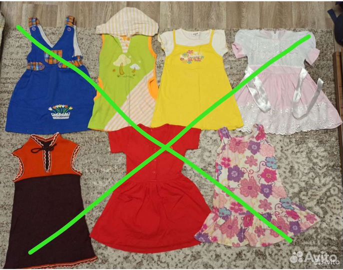 Вещи пакетами для девочки на 3-4 года 98-104 много