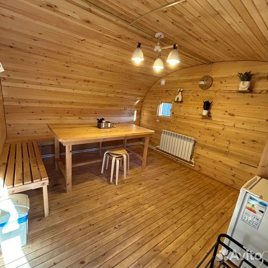 Баня на дровах с сибирским чаном