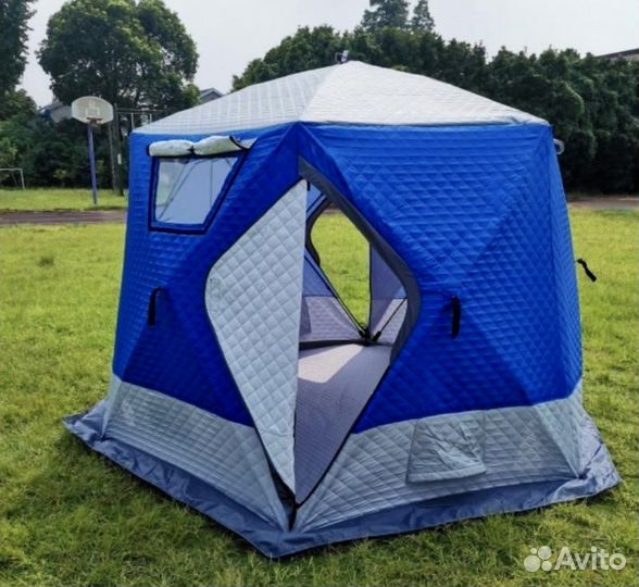 Палатка куб зимняя синяя