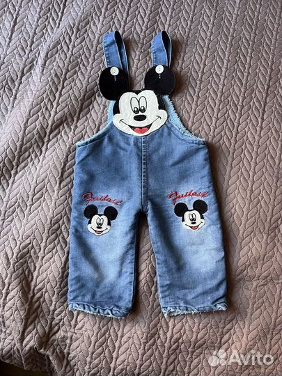 Джинсовый комбинезон для девочки 74-80