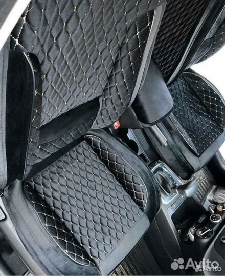 Накидки на сиденья из велюра,льна