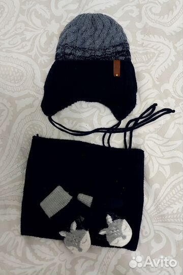 Зимняя шапка и снуд для мальчика