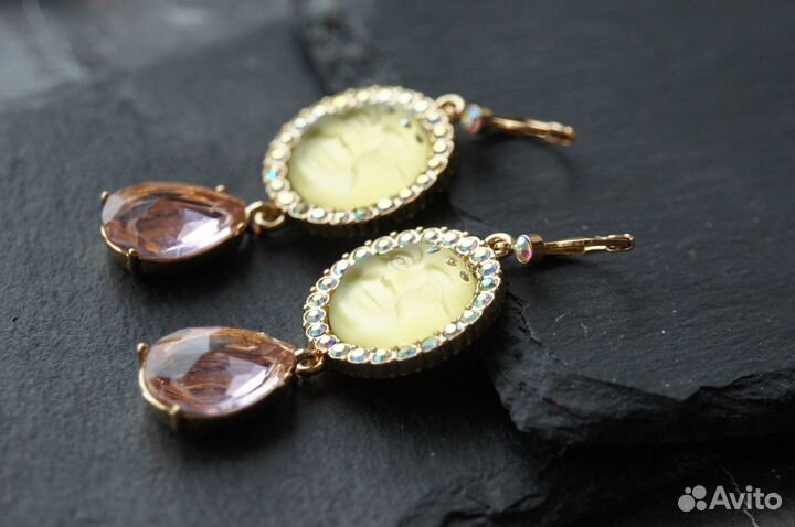 Серьги Kirks Folly Style Yellow Smile