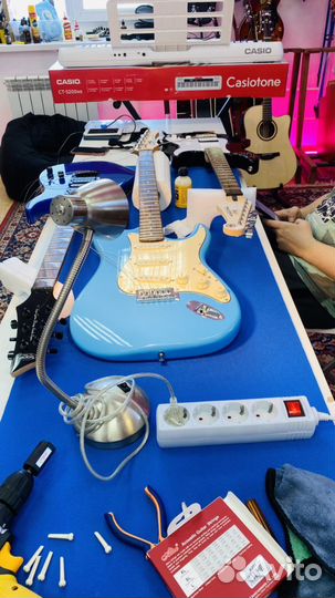 Замена струн, ремонт гитар, настройка гитары