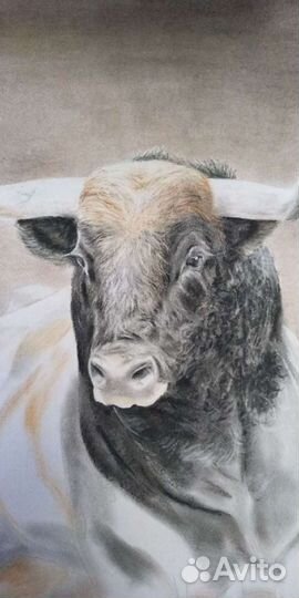 Картина эксклюзивная, пастель 81/110см