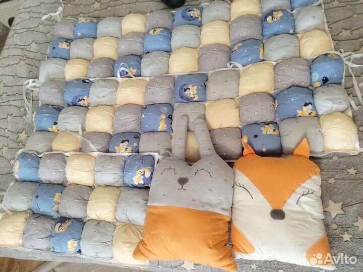 Бортики в кроватку бонбон