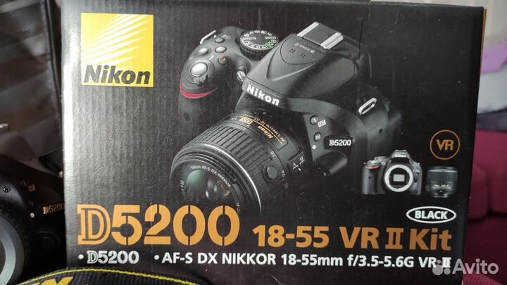 Зеркальная камера Nikon D5200 18-55 vrii чёрный
