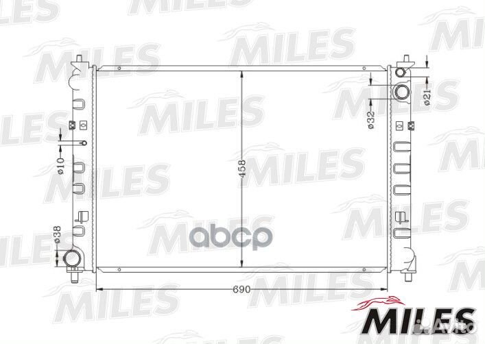 Радиатор mazda MPV II 2.5 99-03 паяный acrb368