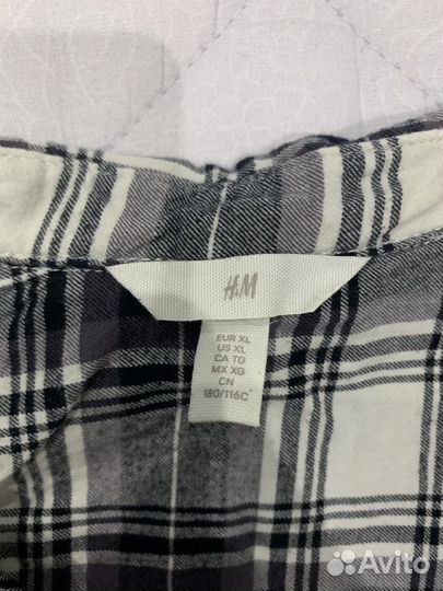 Рубашка в клетку hm оверсайз