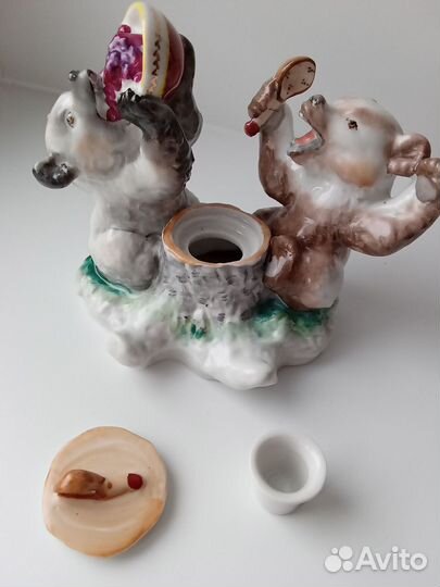 Фарфоровая чернильница 