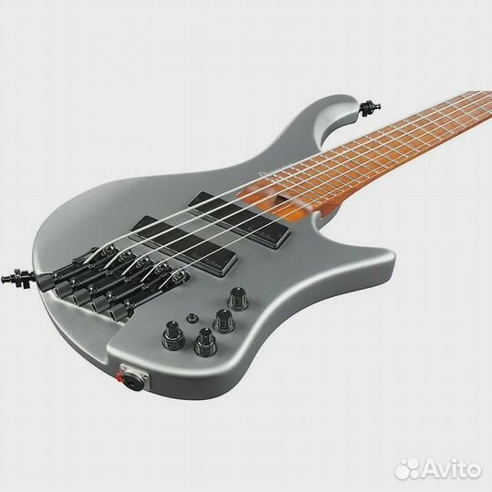 Бас-гитара Ibanez 5-String Multi Short Scale Ergonomic Headless Metallic Gray