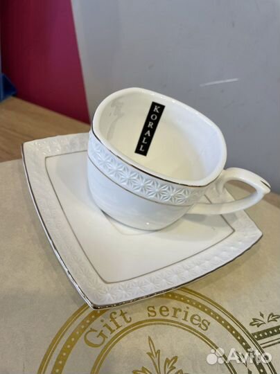 Набор чайный 240мл, квадрат 6/12 снежная королева