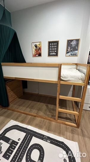 Кровать чердак IKEA kura