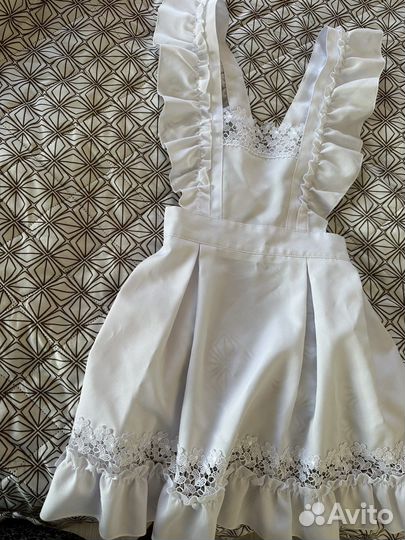 Белый школьный фартук 134