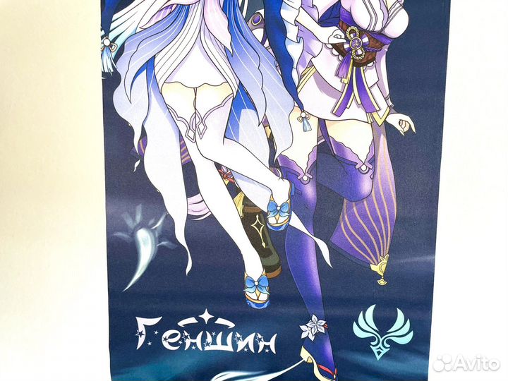 Плакат холст геншин genshin impact новый