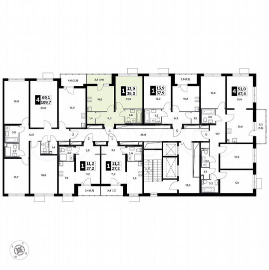 1-к. квартира, 38 м², 3/20 эт.