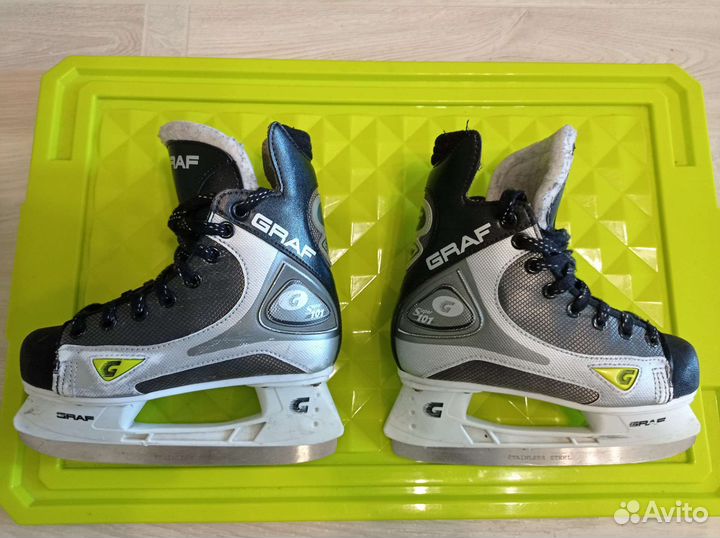 Коньки хоккейные graf. Размер 34