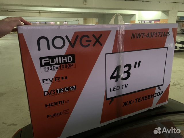 Телевизор novex 43 дюйма новый