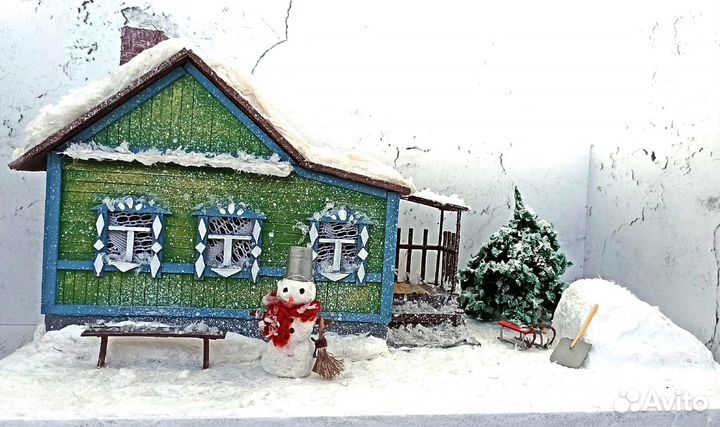 Деревенский домик (зима)