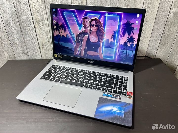 Мощный Asus /Ryzen5/FullHd/6Gb/SSD
