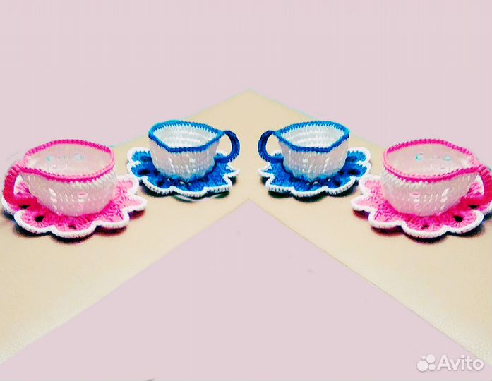 Чашка вязаная, игрушки вязаные, скрапбукинг