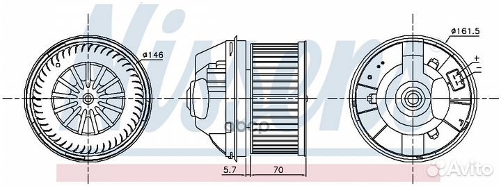 NS87245 вентилятор отопителя Ford C-Max/Focus